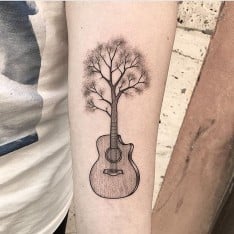 1000+ ideas about Guitar Tattoo on Pinterest | Tattoos, Music ... | Music  tattoos, Guitar tattoo, Guitar tattoo design