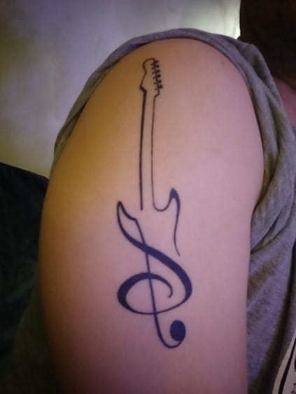 34 Perfect Guitar Wrist Tattoos  Tattoo Designs  TattoosBagcom