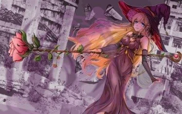Witches city illustration